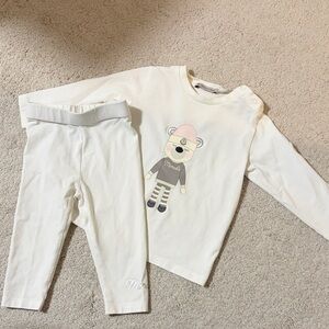 Moncler White Baby Outfit Set
